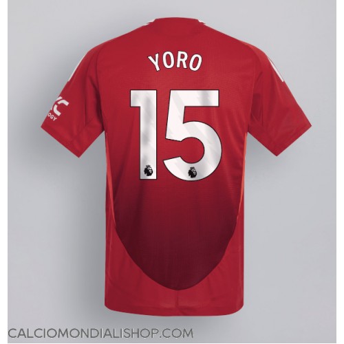 Maglie da calcio Manchester United Leny Yoro #15 Prima Maglia 2024-25 Manica Corta